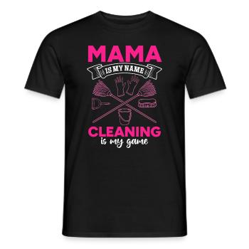Maman est mon nom, le nettoyage est mon jeu - House Cleani - T-shirt homme - noir - Devant - AI Model Male 178 light (178cm)