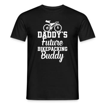 Bikepacking Bébé Tout-Petits - Daddy’s Future Bikepack - T-shirt homme - noir - Devant - AI Model Male 178 light (178cm)
