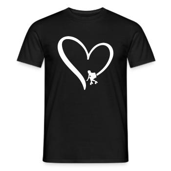 Roller Skater Heart Roller Skating - Männer T-Shirt - Schwarz - Vorne - AI Model Male 178 light (178cm)