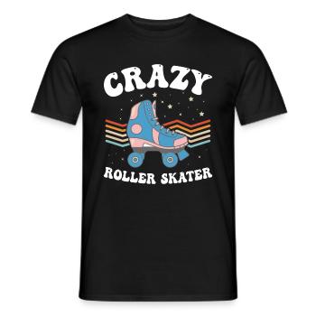 Crazy Roller Skater - Roller Skates Roller Skater - Men's T-Shirt - black - Front - AI Model Male 178 light (178cm)