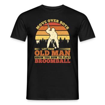 Joueur de ballon-balai Grand-père Joueur de ballon-balai - T-shirt homme - noir - Devant - AI Model Male 178 light (178cm)