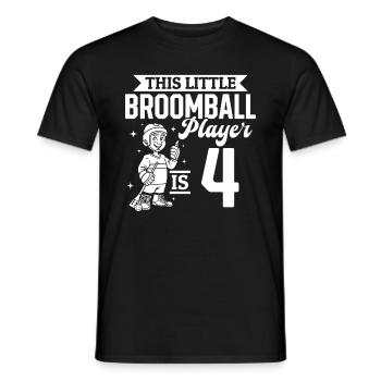 Ce petit joueur de ballon-balai a 4 ans - Broo - T-shirt homme - noir - Devant - AI Model Male 178 light (178cm)