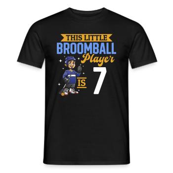 Broomball Player Kids 7th Birthday Broomball - Männer T-Shirt - Schwarz - Vorne - AI Model Male 178 light (178cm)