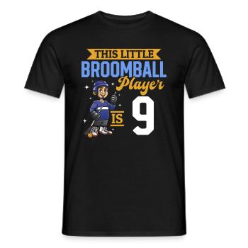 Broomball Player Kids 9th Birthday Broomball - Männer T-Shirt - Schwarz - Vorne - AI Model Male 178 light (178cm)
