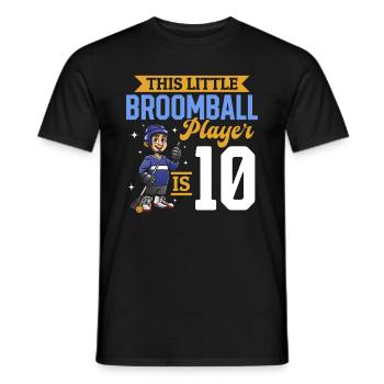 Broomball Player Kids 10th Birthday Broomball - Männer T-Shirt - Schwarz - Vorne - AI Model Male 178 light (178cm)