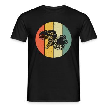 American Football Player Dino Football Player Dino - Männer T-Shirt - Schwarz - Vorne - AI Model Male 178 light (178cm)