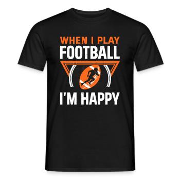 You can't buy happiness but you can play Football - Männer T-Shirt - Schwarz - Vorne - AI Model Male 178 light (178cm)