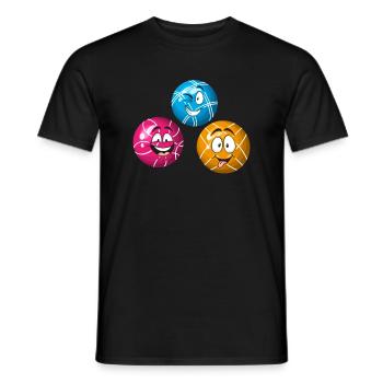 Boules de pétanque drôles - Joueur de pétanque Boccia drôle - T-shirt homme - noir - Devant - AI Model Male 178 light (178cm)