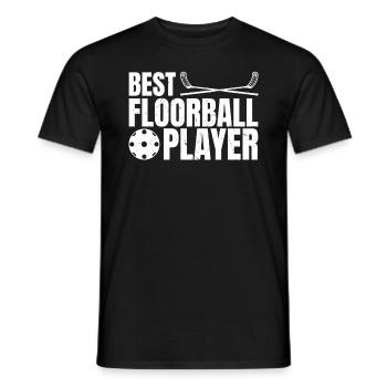 Meilleur joueur de floorball - Unihockey Floorball - T-shirt homme - noir - Devant - AI Model Male 178 light (178cm)