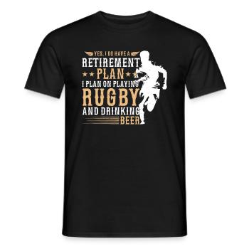Oui, j’ai un plan de retraite auquel j’ai l’intention de jouer - T-shirt homme - noir - Devant - AI Model Male 178 light (178cm)
