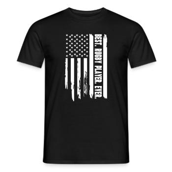 Rugby US Flag Rugby Player - Best Rugby Player Eve - Men's T-Shirt - black - Front - AI Model Male 178 light (178cm)