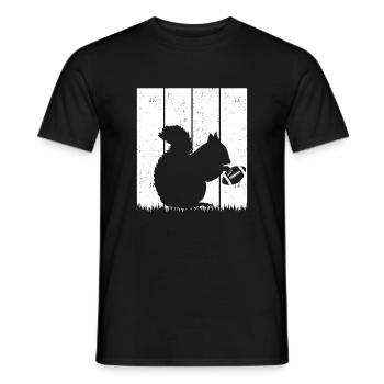 Rugby Player Squirrel Rugby Squirrel Rugby Squirre - Männer T-Shirt - Schwarz - Vorne - AI Model Male 178 light (178cm)