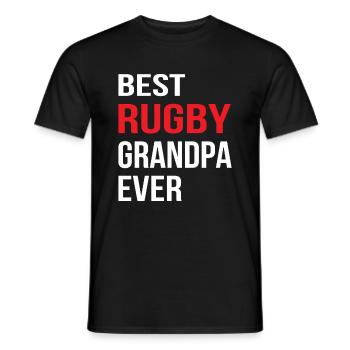 Best Rugby Grandpa Ever - Rugby Grandpa Rugby - Männer T-Shirt - Schwarz - Vorne - AI Model Male 178 light (178cm)