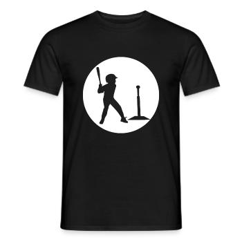 Tee-ball kids - Tee ball joueur enfant - T-shirt homme - noir - Devant - AI Model Male 178 light (178cm)