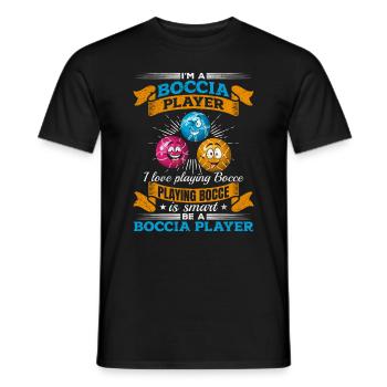 Jouer à la pétanque, c’est intelligent Être un joueur de boccia - - T-shirt homme - noir - Devant - AI Model Male 178 light (178cm)