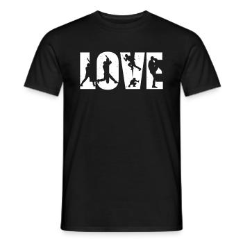 T-Ball LOVE Tee-ball Lover Joueur de tee-ball - T-shirt homme - noir - Devant - AI Model Male 178 light (178cm)
