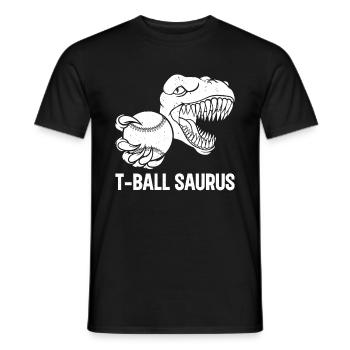 T-ball Saurus Tee-ball Player Dinosaur - Männer T-Shirt - Schwarz - Vorne - AI Model Male 178 light (178cm)