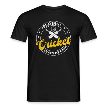Jouer au cricket, c’est mon jeu - Cricketing Cricke - T-shirt homme - noir - Devant - AI Model Male 178 light (178cm)