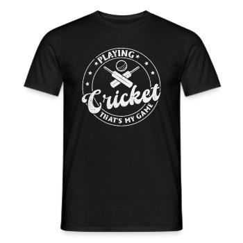Jouer au cricket, c’est mon jeu - Cricketing Cricke - T-shirt homme - noir - Devant - AI Model Male 178 light (178cm)