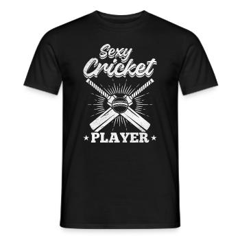 Sexy cricket Player - Männer T-Shirt - Schwarz - Vorne - AI Model Male 178 light (178cm)