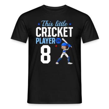 8th Birthday Cricket Player Baby Cricket Player - Männer T-Shirt - Schwarz - Vorne - AI Model Male 178 light (178cm)