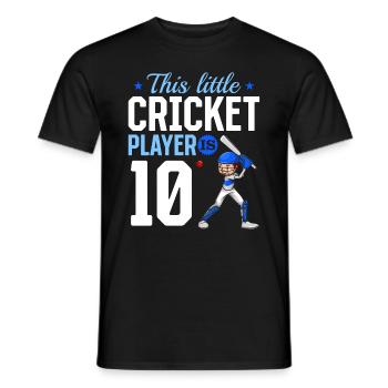 10th Birthday Cricket Player Baby Cricket Player - Männer T-Shirt - Schwarz - Vorne - AI Model Male 178 light (178cm)