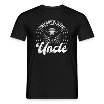 Cricket Player Uncle Cricket - Männer T-Shirt - Schwarz - Vorne - AI Model Male 178 light (178cm)