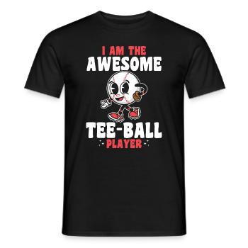 Joueur de T-ball - Je suis le génial joueur de Tee-ball - T-shirt homme - noir - Devant - AI Model Male 178 light (178cm)