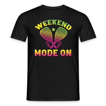 Racquetball Weekend Mode On - Playing Racquetball - Männer T-Shirt - Schwarz - Vorne - AI Model Male 178 light (178cm)