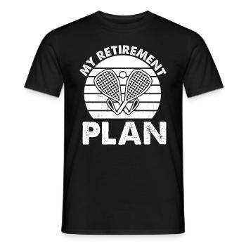 Racquetball Retirement plan Retired Racquetball - Männer T-Shirt - Schwarz - Vorne - AI Model Male 178 light (178cm)