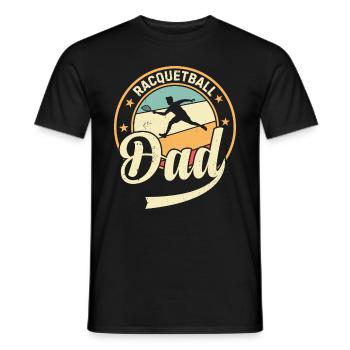 Racquetball Player Daddy - Racquetball Dad - Männer T-Shirt - Schwarz - Vorne - AI Model Male 178 light (178cm)