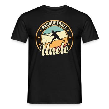 Racquetball Player Uncle - Racquetball Uncle - Männer T-Shirt - Schwarz - Vorne - AI Model Male 178 light (178cm)