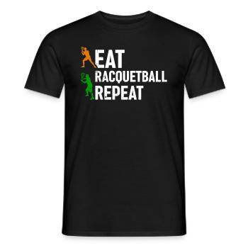 Manger Racquetball Repeat - Racquetball - T-shirt homme - noir - Devant - AI Model Male 178 light (178cm)