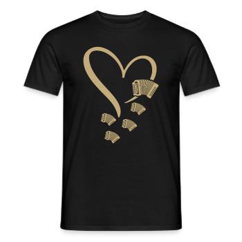 Accordéon Coeur Accordéoniste Accordéoniste Musi - T-shirt homme - noir - Devant - AI Model Male 178 light (178cm)