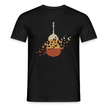 Double Bass With Butterflies Double Bassist Double - Männer T-Shirt - Schwarz - Vorne - AI Model Male 178 light (178cm)