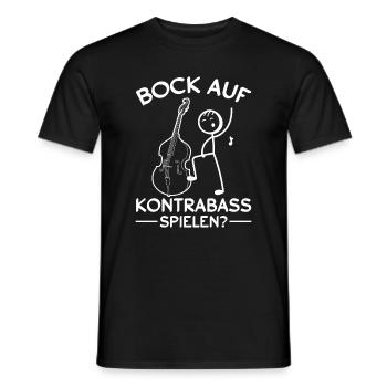 Want To Play Double Bass? Funny Double Bass Musici - Männer T-Shirt - Schwarz - Vorne - AI Model Male 178 light (178cm)