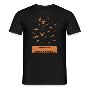 Harmonica Musicien Harmonica Harmonica Inst - T-shirt homme - noir - Devant - AI Model Male 178 light (178cm)
