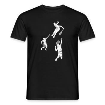Silhouettes de joueur de squash Joueur de squash - T-shirt homme - noir - Devant - AI Model Male 178 light (178cm)