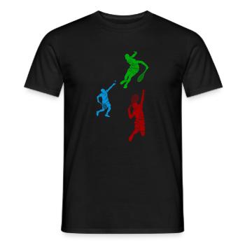 Squash player silhouettes Squash silhouettes Squas - Männer T-Shirt - Schwarz - Vorne - AI Model Male 178 light (178cm)