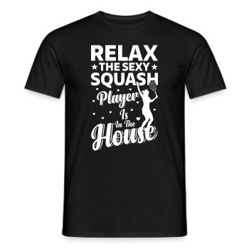 Détendez-vous Le joueur de squash sexy est là - Sexy Squash - T-shirt homme - noir - Devant - AI Model Male 178 light (178cm)
