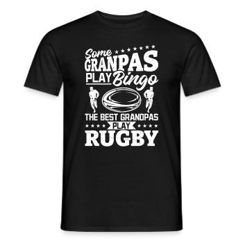 Some grandpas play bingo the best grandpas play Ru - Men's T-Shirt - black - Front - AI Model Male 178 light (178cm)