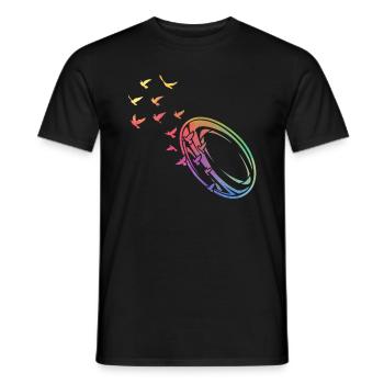 Rugby Season Rugby ball Rugby - Men's T-Shirt - black - Front - AI Model Male 178 light (178cm)