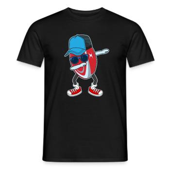 Rugby Ball Rugby Dab Dance Rugby Player - Men's T-Shirt - black - Front - AI Model Male 178 light (178cm)