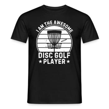 Disc Golf Je suis le super joueur de disc golf - T-shirt homme - noir - Devant - AI Model Male 178 light (178cm)