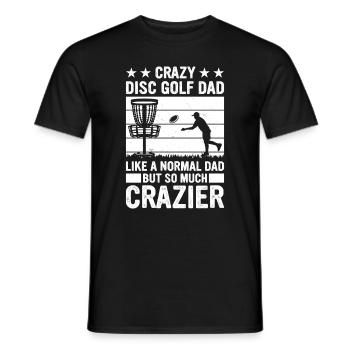 Crazy disc golf dad Disc Golf Player - Männer T-Shirt - Schwarz - Vorne - AI Model Male 178 light (178cm)