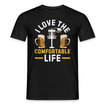 Disc Golf Disc Golfer - J’adore le confort - T-shirt homme - noir - Devant - AI Model Male 178 light (178cm)