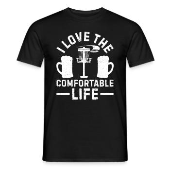 Disc Golf Disc Golfing - I love the comfortable li - Männer T-Shirt - Schwarz - Vorne - AI Model Male 178 light (178cm)