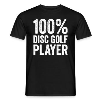 Disc Golfing 100% disc golf player - Männer T-Shirt - Schwarz - Vorne - AI Model Male 178 light (178cm)