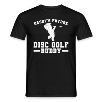 Daddy's future disc golf buddy Disc Golfer Kids - Men's T-Shirt - black - Front - AI Model Male 178 light (178cm)