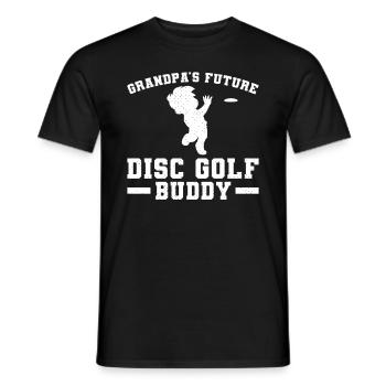 Grandpa's future disc golf buddy Disc Golfer Kids - Men's T-Shirt - black - Front - AI Model Male 178 light (178cm)